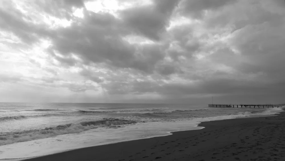 akyurt, engin: old pier and dramatic landscape