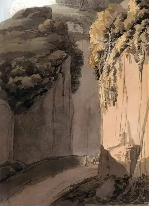 Towne, Francis: Entry to the Grotto at Posilippo, Naples