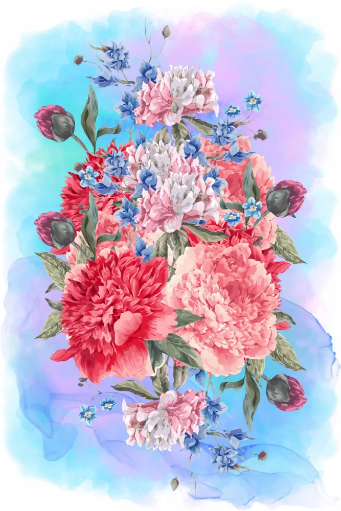Aal, Abdel Hussein: Bouquet of flowers