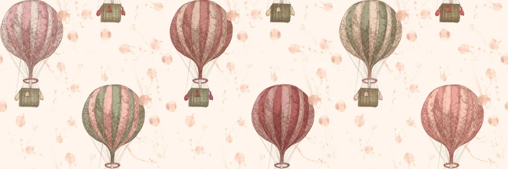 Lane, Hendon: Hla016  Hot Air Ballooons Pinks