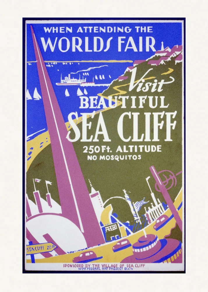Poster, Travel Vintage: When Attending the Worlds Fair, Visit Beautiful Sea Cliff