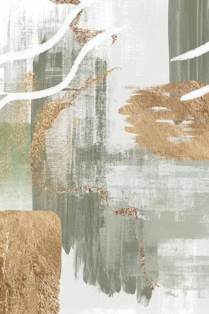 Moss, Ann Sally: White Lines On Green 1