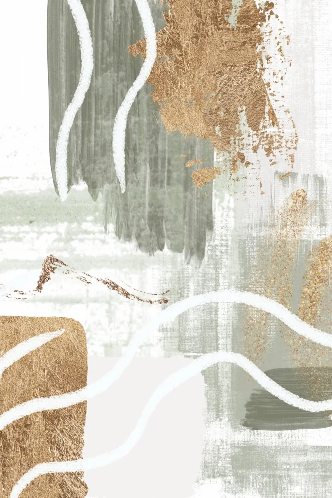 Moss, Ann Sally: White Lines On Green 3