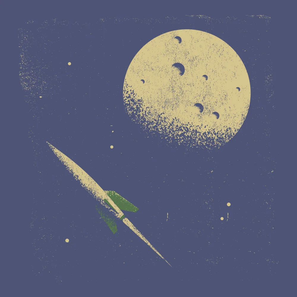 Art, Grasp Vision: Rocket & Moon