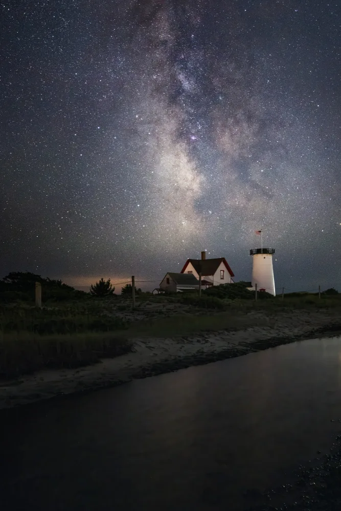 Wang, Ti: Milky way over the lighthouse