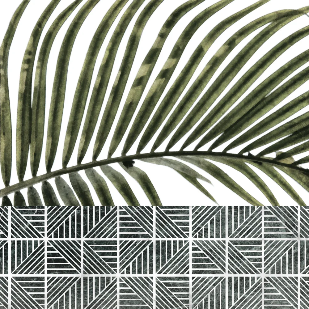 amini54: Palm Leaves on Tiles