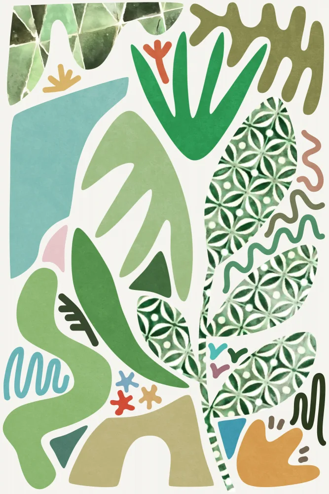 amini54: Palm Garden Colors and Shapes