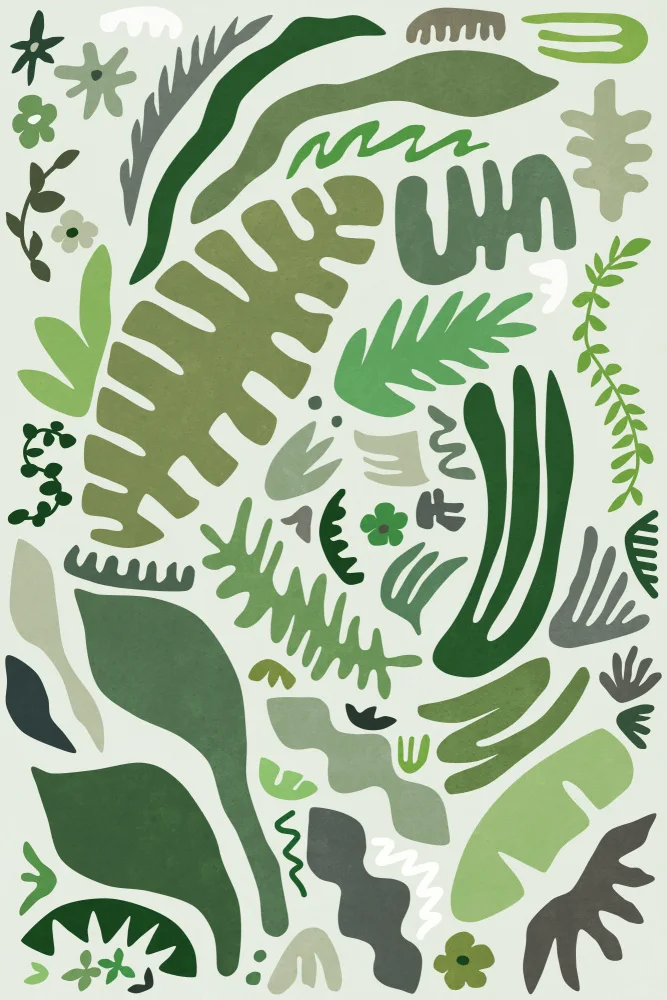 amini54: Couleurs et formes du jardin vert