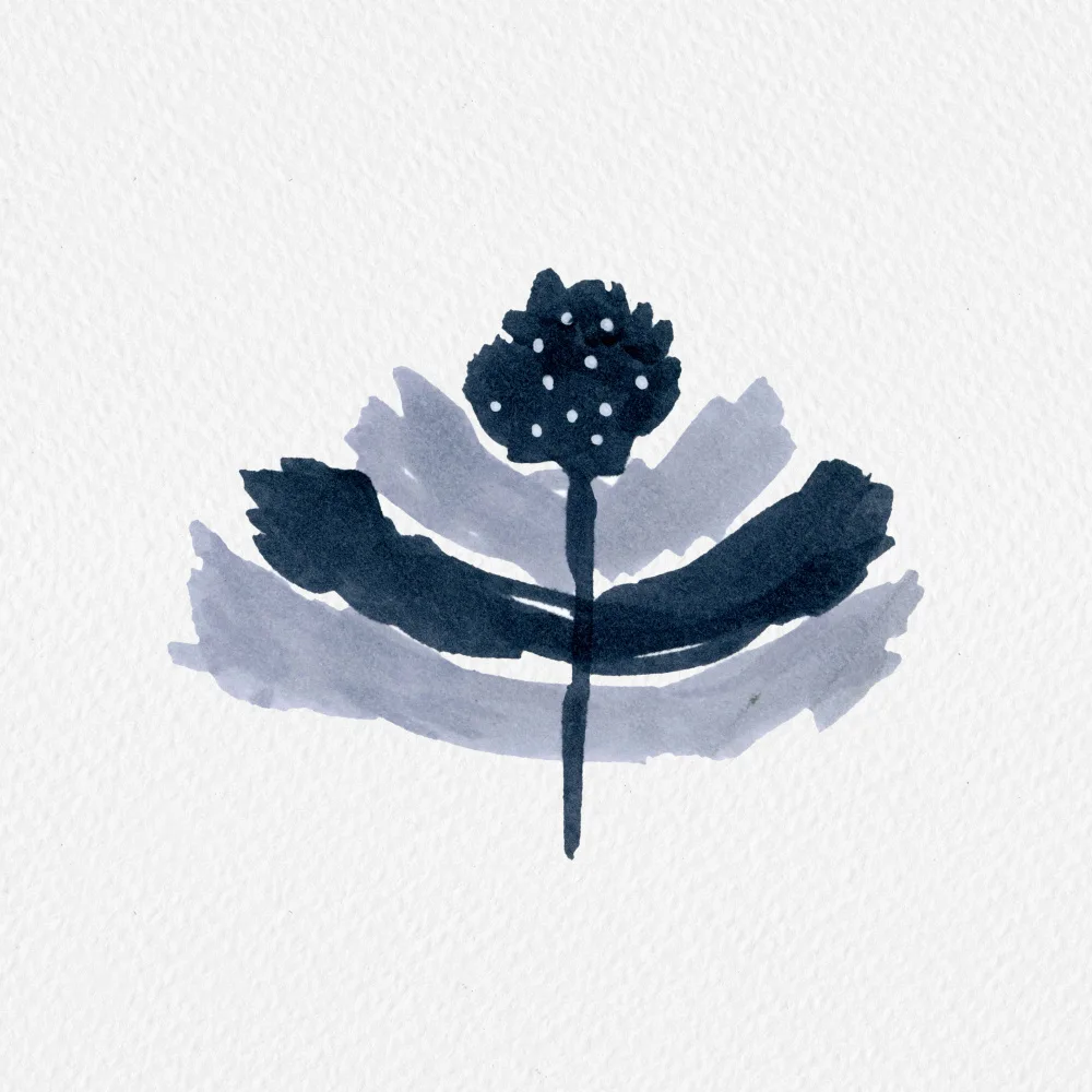 Channell, Michele: Joyeux Floral Noir Blanc