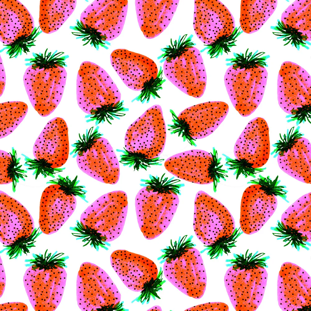 Channell, Michele: Lavender Red Strawberries Fruit