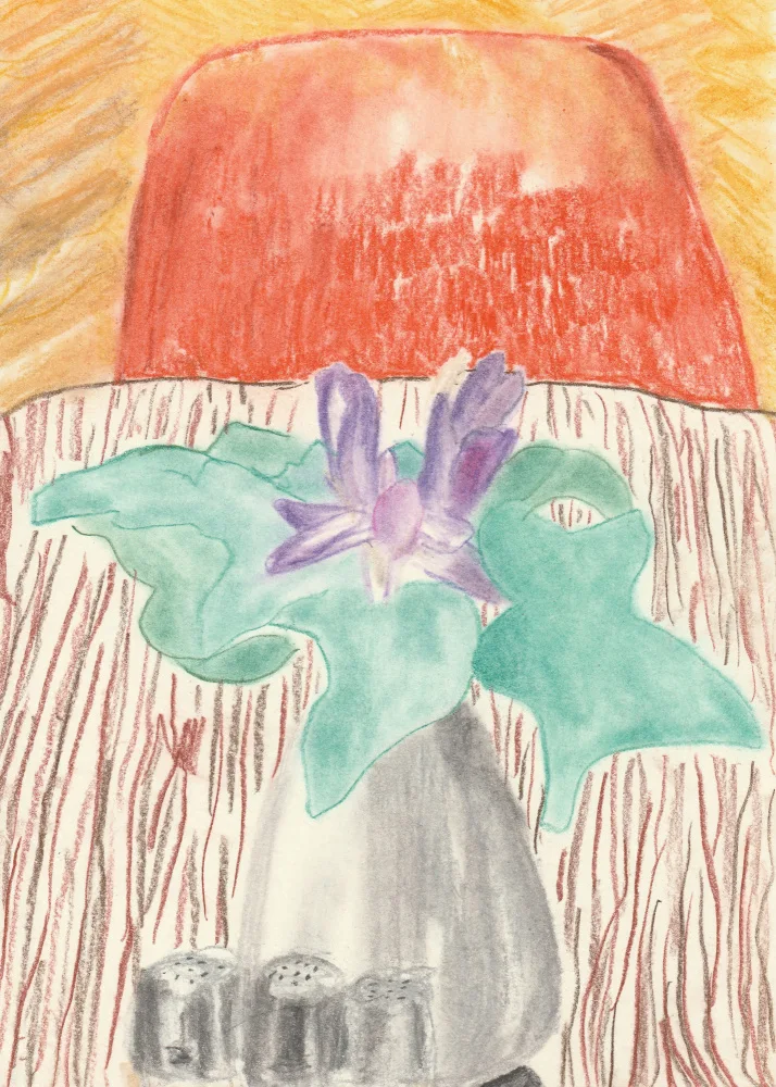 Galonska, Eva: Vase mit Irisblüte