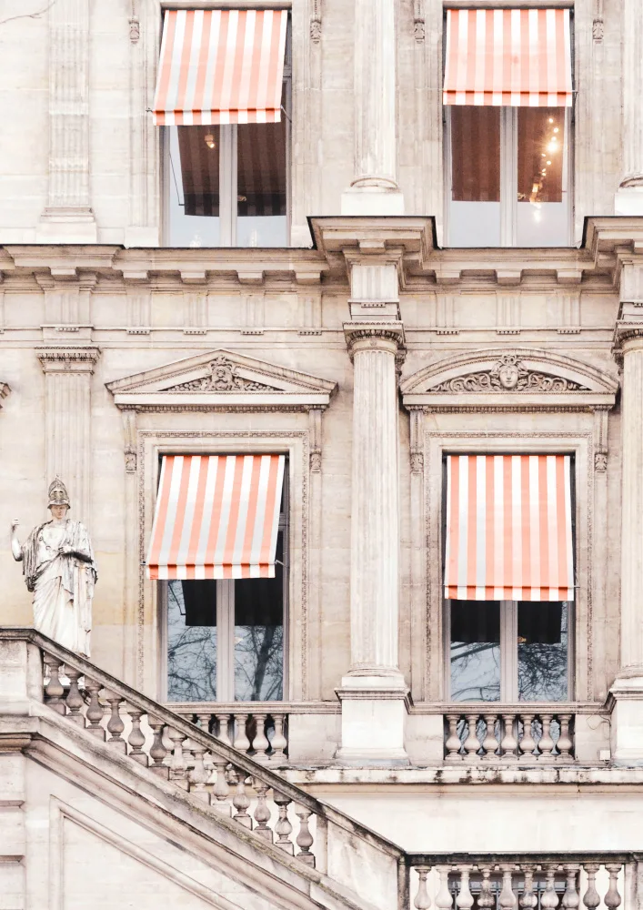 Art, Digital Grace: Striped Paris Awning