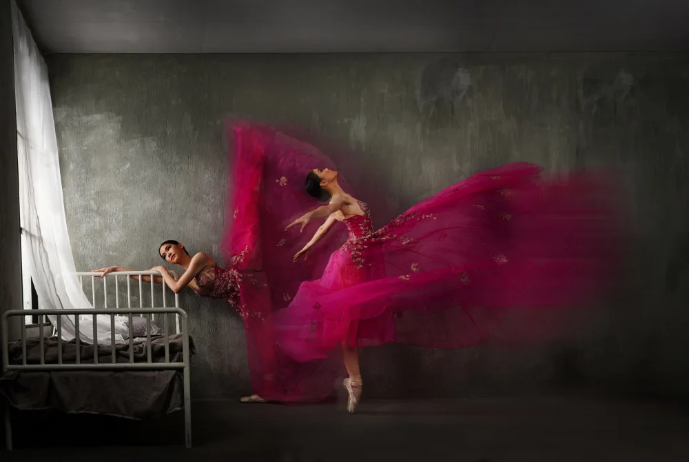 Aditya, Rawisyah: Duo red gown ballerinas