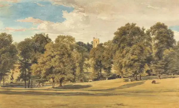 Hunt, William Henry: Bushey Church from the South West