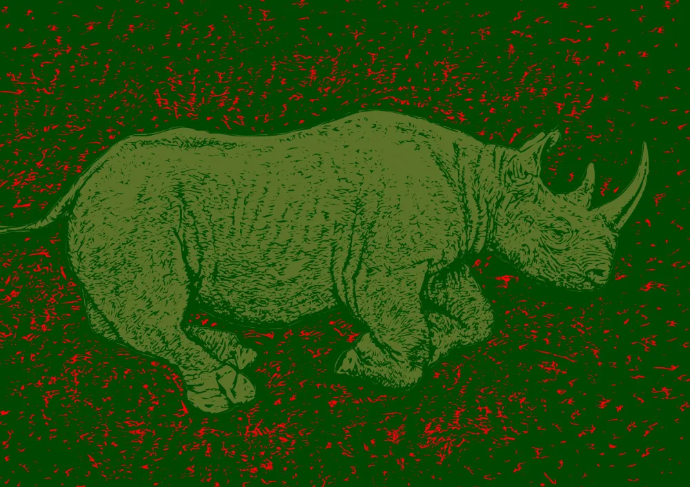Kaminski, Carlo: Black Rhino Endangered