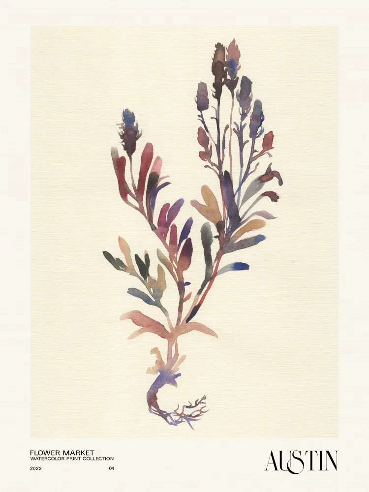 NKTN: Watercolor print collection. Flower market - Austin