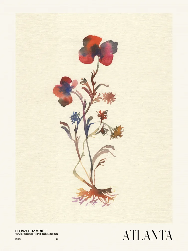 NKTN: Watercolor print collection. Flower market - Atlanta