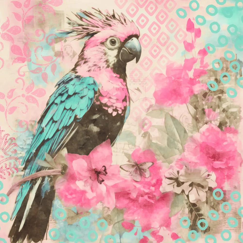 Haase, Andrea: Cockatoos Pastel Garden
