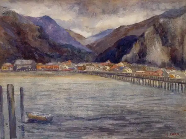 Carr, Emily: Skagway from End of Wharf - Cold Wind - Ugh!