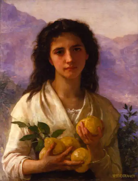 Bouguereau, Adolphe: Girl Holding Lemons