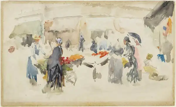 Whistler, J. M.: Flower Market: Dieppe