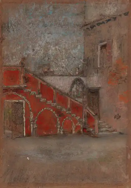 Whistler, J. M.: La Escalera: Nota en rojo