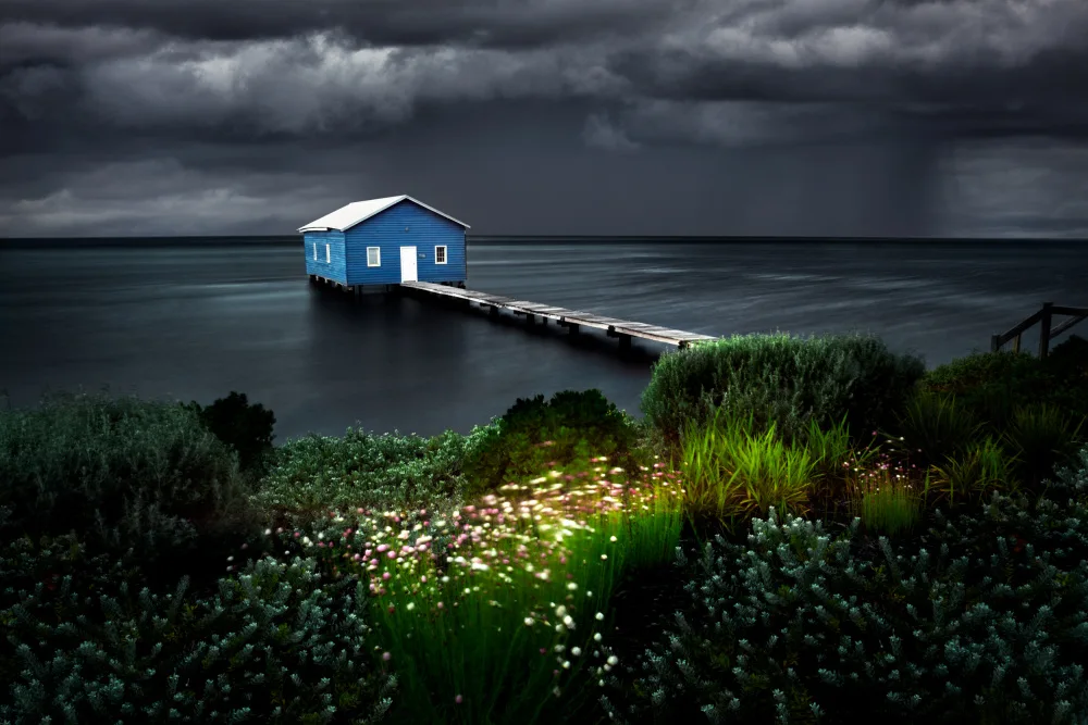 Boyle, Mark: Boatshed with Approaching Storm