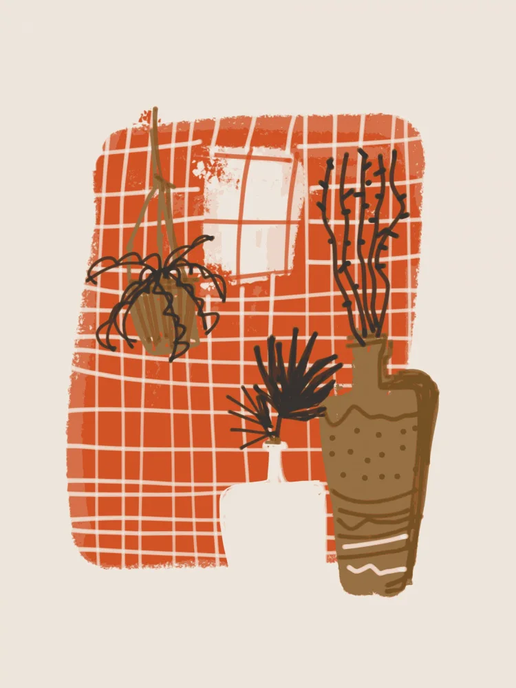 Dean, Little: Burnt Orange Interior Sketch