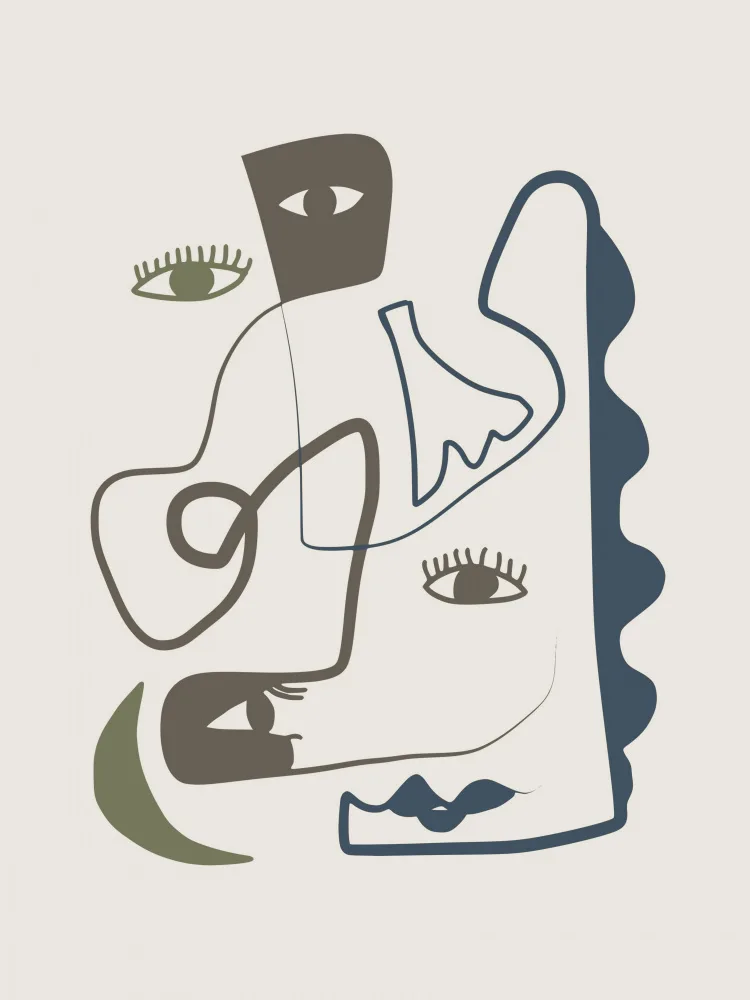 Dean, Little: Facce di arte linea minimalista