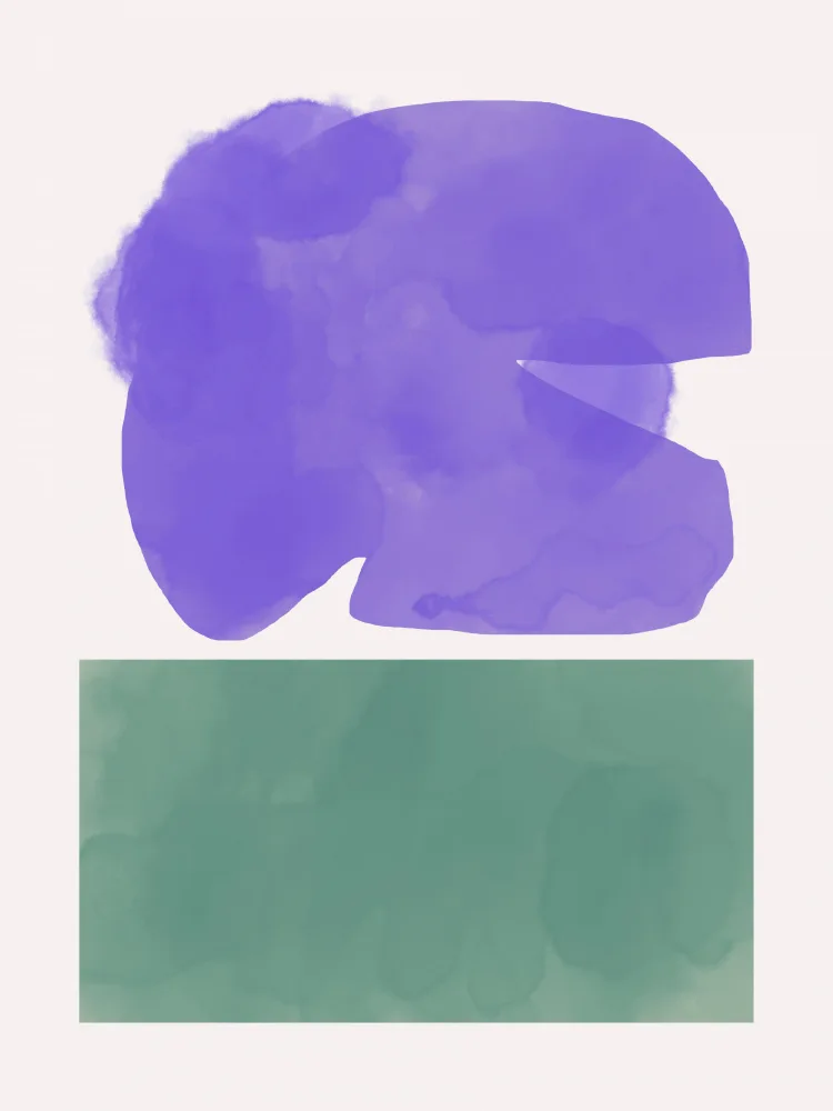 Dean, Little: Aquarelle Violet et Vert