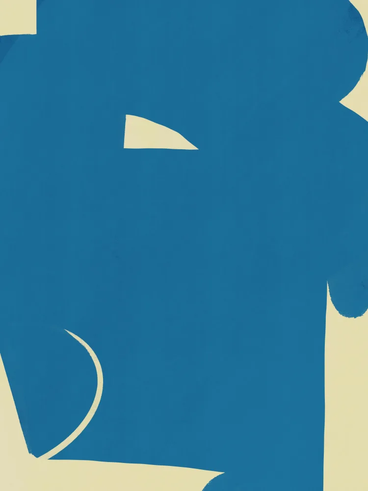 Dean, Little: Grand abstrait découpé en bleu