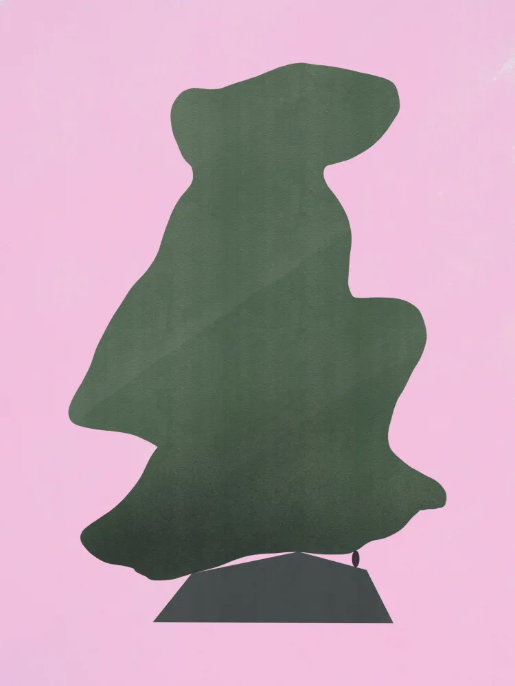 Dean, Little: Stone Sculpture In Olive Green