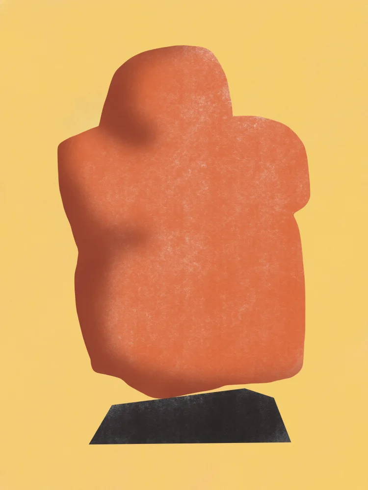 Dean, Little: Sculpture En Pierre En Orange