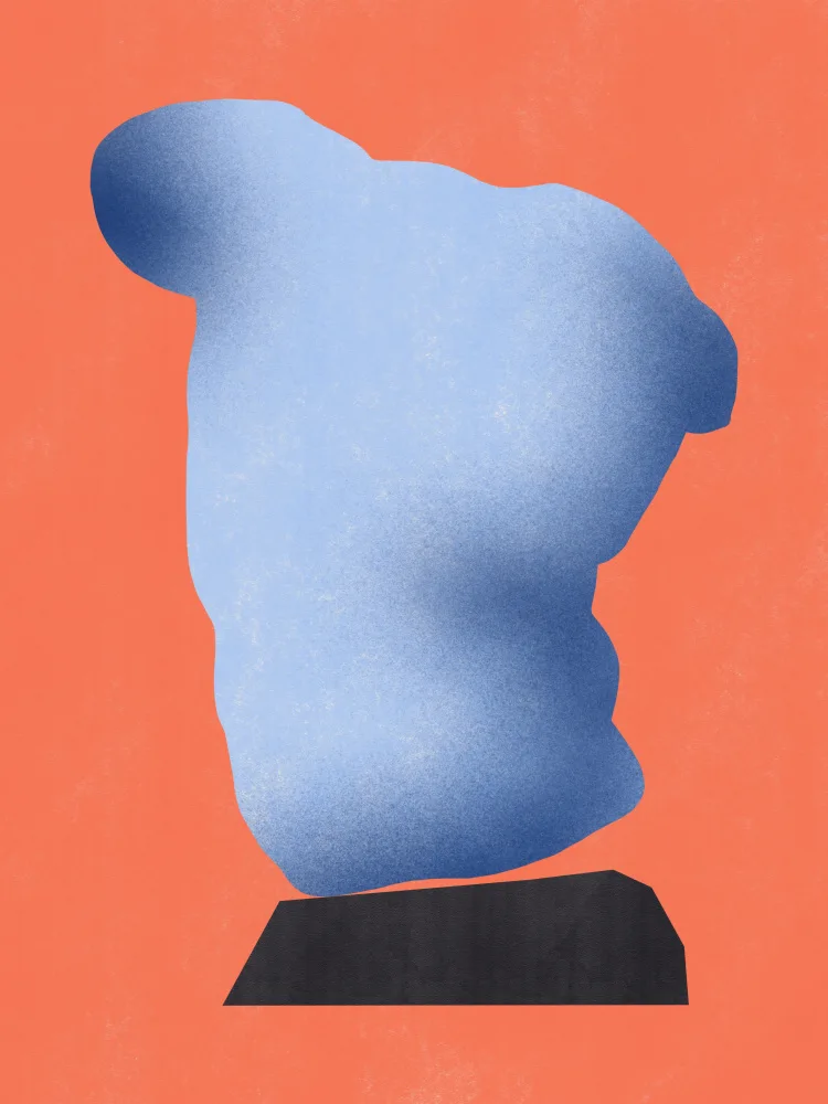 Dean, Little: Sculpture en pierre en bleu doux