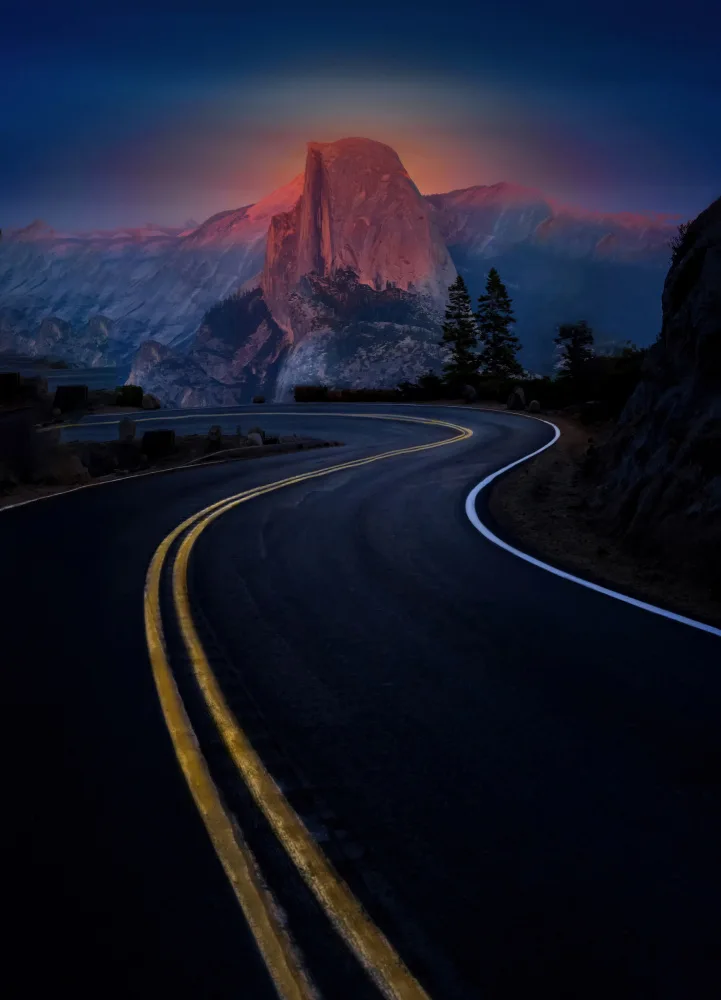 Zeng, Jiahong: Sunset Half Dome Yosemite