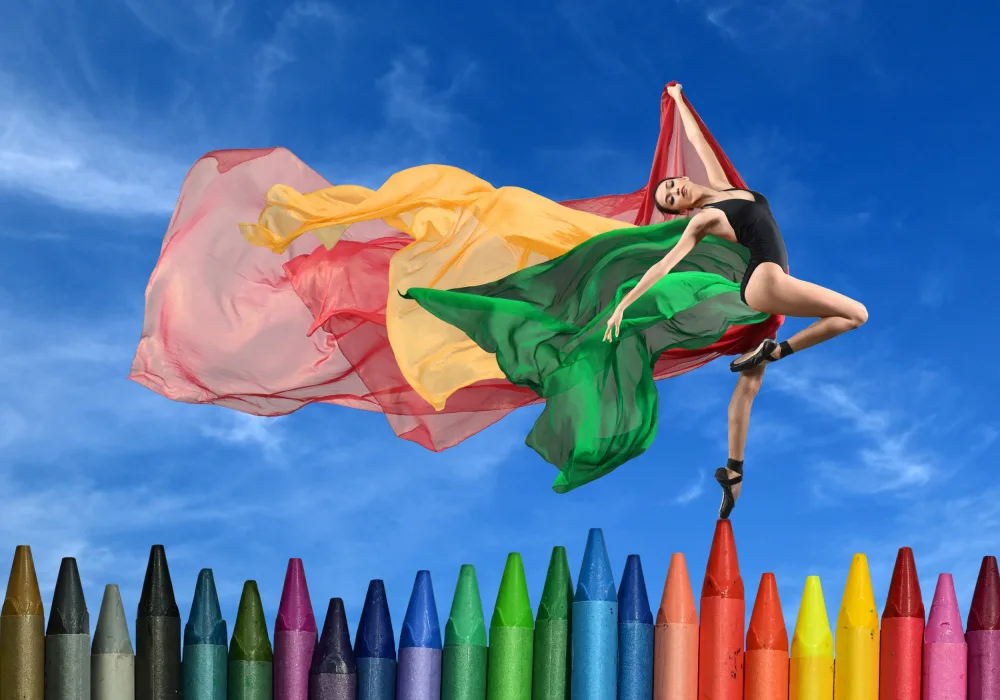 Aditya, Rawisyah: The pose of colorful ballerina