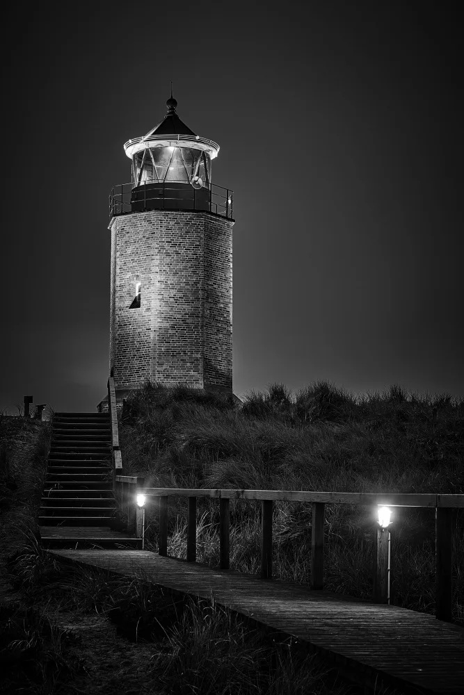 Balzer, Bodo: Faro Kampen West di notte