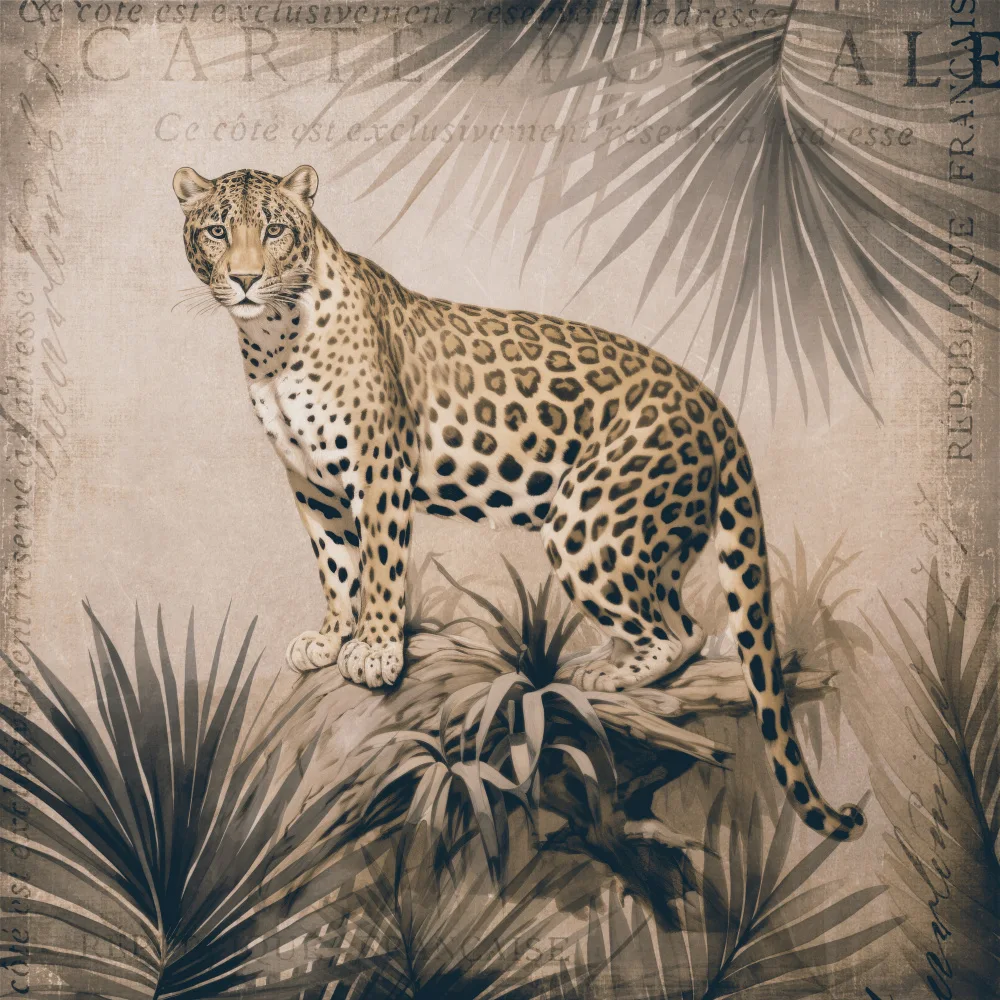 Haase, Andrea: Ghepardi giungla tropicale monocromatica