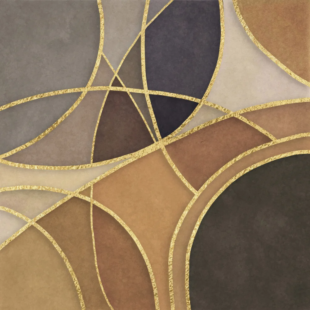 Haase, Andrea: Round Abstracts Brown Gold