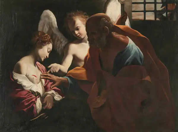 Lanfranco, Giovanni: St. Agatha Visited in Prison by St. Peter and the Angel