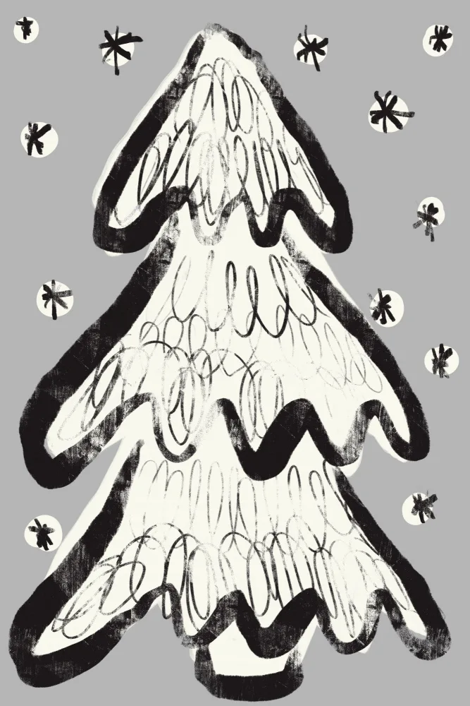 Treechild: Sapin De Noël Et Gris Neige