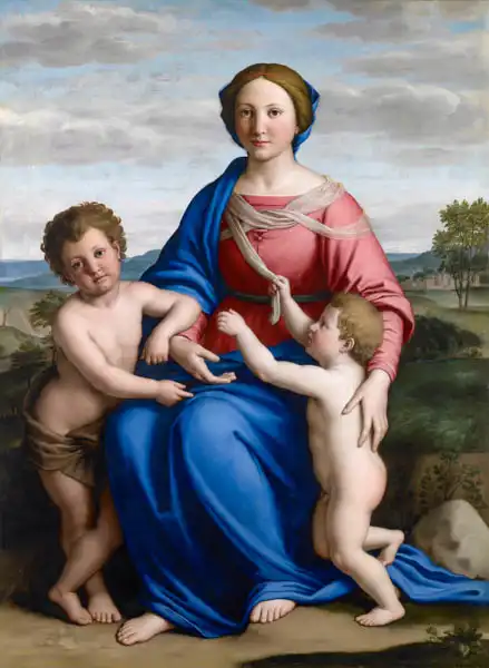 Sassoferrato, Giovanni B. S.: Virgin and Child with St. John