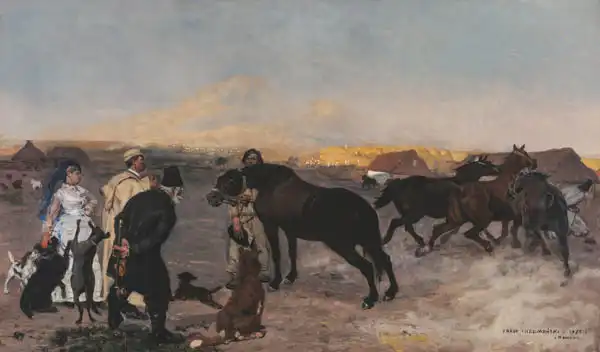 Chełmoński, Józef: On a Farm