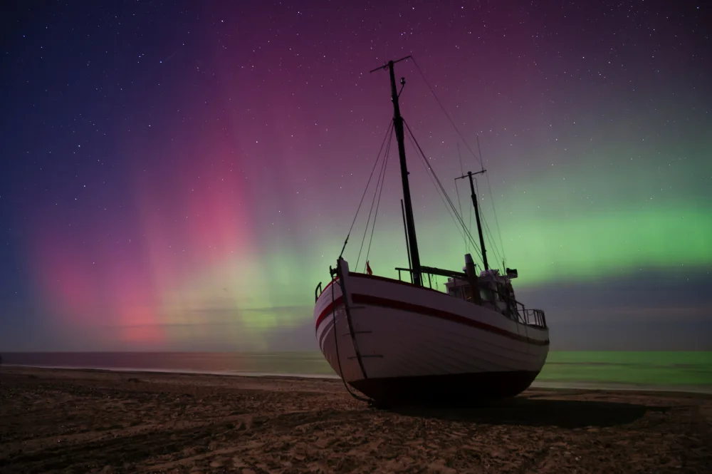 Johansen, Ivshin Michael: Barca in verde e viola Aurora