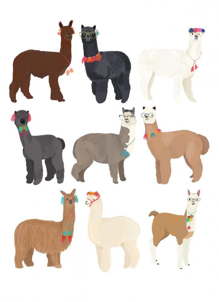 Melin, Hanna: Standing Lamas In Glasses