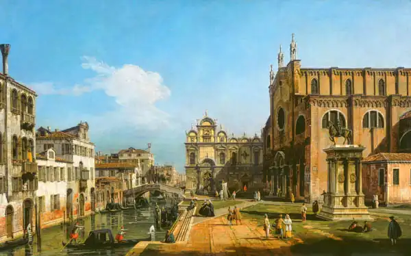 Bellotto, Bernardo: The Campo di SS. Giovanni e Paolo, Venice