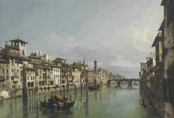 Bellotto, Bernardo: The Arno in Florence
