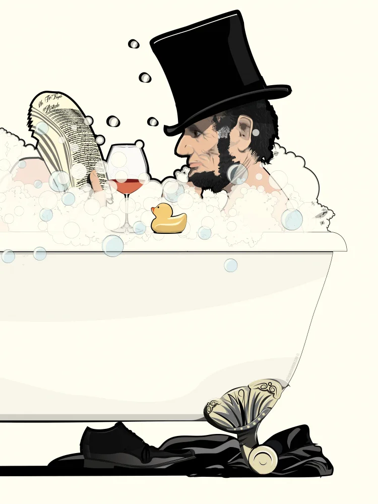 Washroom, The In: Abraham Lincoln In the Bth