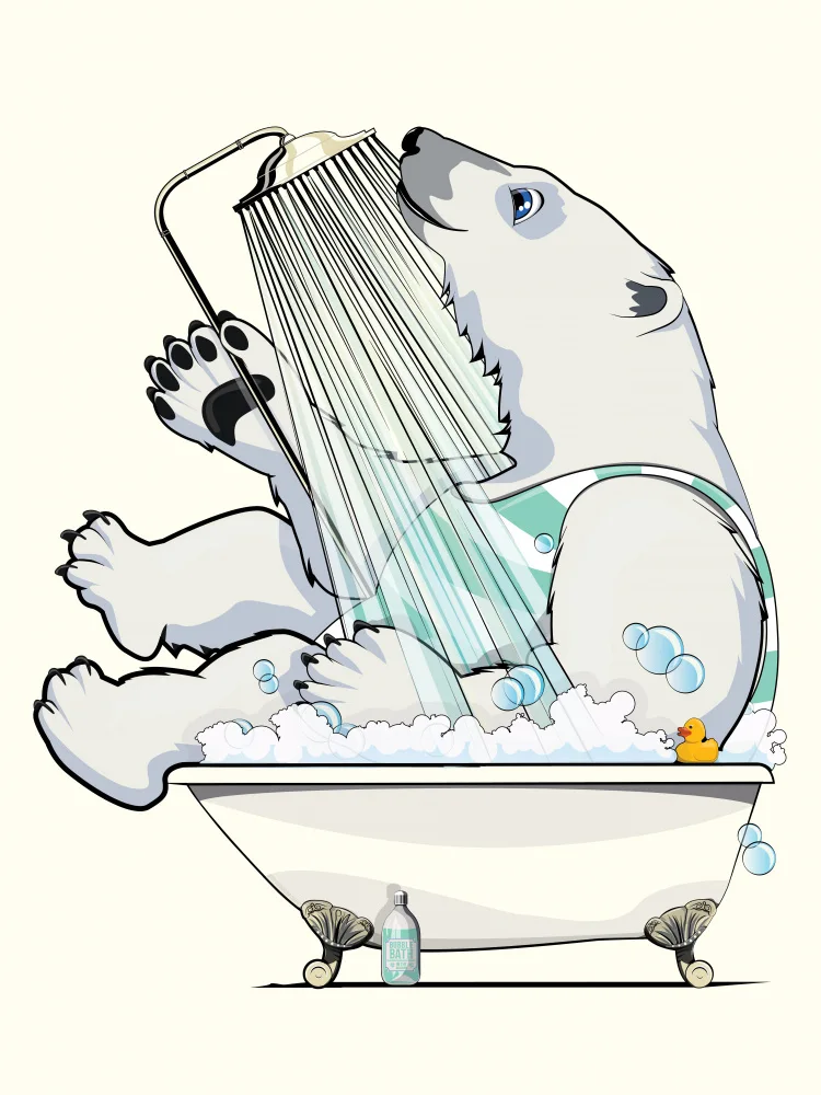 Washroom, The In: Polar Bear In the Bathtub
