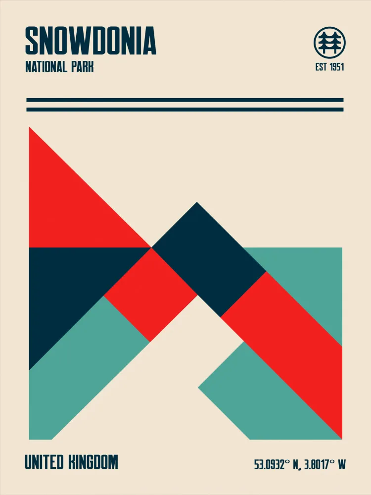Retrodrome: Poster di viaggio del Parco Nazionale di Snowdonia